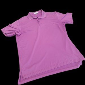 Peter Millar Summer Comfort Purple Polo Shirt Men's Size L